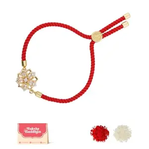 VOYLLA Floral Love Bracelet Sister Rakhi|Women Rakhi For Sister
