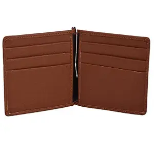 Rabela Men's Brown Card Wallet with Money Clipper RW-716