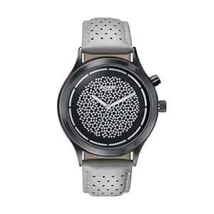 Sonata Poze 8 EL Glow Watch Quartz Analog with Grey + EL Glow Dial Grey PU Leather Strap Watch for Men - SP70108NL01W