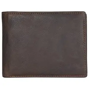 LMN Genuine Leather Black Wallet for Men 614702 (6 Credit Card Slots)