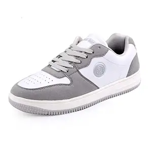 Bacca Bucci Emily Low-top Flat Sole Sneakers for Women | Colorblock Shoes with Rubber Outsole - Grey & White