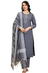 BILANZA Women's South Cotton Printed Work Kurta with Pant & Dupatta