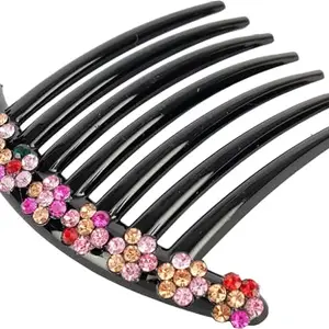 Rubela Vintage Rhinestones Floral Hair Side Combs