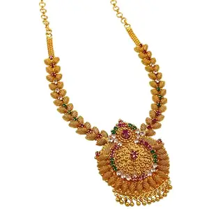 AHR FASHION gold plated net necklace for women