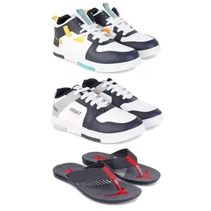 Men's Stylish Casual Shoes | Comfortable & Trendy Daily WearPremium Casual Shoes for MenGR-(3-Combo)-1074-1075-3131-9 Multicolor