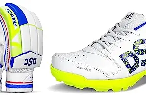 DSC 1500398 Intense Attitude Men's Polyester Cricket Right Batting Gloves (Colour May Vary) Beamer Cricket Shoes Size for Men (9 UK, Fluro Yellow-White)