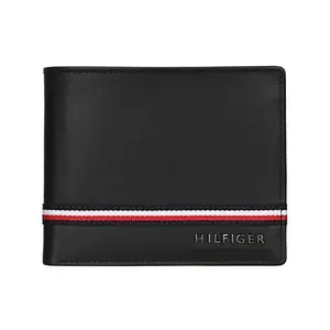 Tommy Hilfiger Men RFID Protected Basco Global Coin Wallet - Black, No. of Card Slot: 4