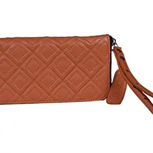 PERKED Total Eclipse Wallet/Wristlet from Made up of Genuine Leather for Female in Coral Color