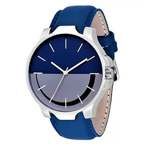 The Shopoholic Analogue Blue DIal Mens Watch and Blue King Bracelet Combo for Mens-(Wat-Eg-M-001)
