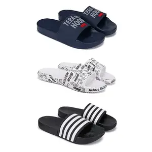DRACKFOOT Men's Sandals | Lightweight Wear| Stylish & Easy to Wear For Men'S GR-SAN-(3-COMBO)-1588-3104-3024-6