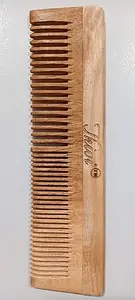 THIVI Neem Wood Comb Suited For All Hair Types Antidandruff, Antihairfall Lily comb (neem wood comb)
