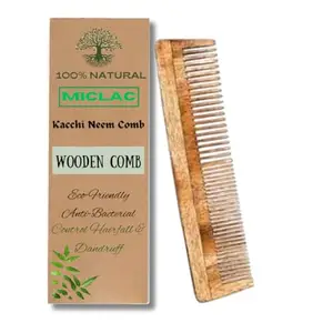 Fine Tooth Wooden Comb for Smoothing and Styling Hair – Pack of 1