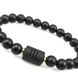 Scorpio Zodiac Sign 8mm Matt Black Onyx NaturalStone Fashion And Spiritual Bracelets for Men Women Unisex