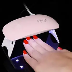Mini UV LED Nail Lamp, Portable Gel Light Mouse Shape Pocket Size Nail Dryer with USB Cable for all Gel Polish(Pink)