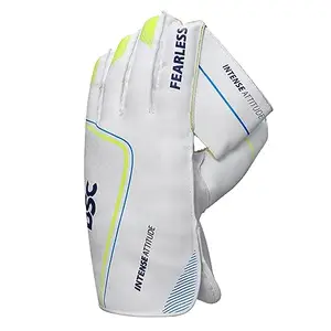 DSC Intense Attitude Leather Cricket Wicket Keeping Gloves for Mens, Size - Youth