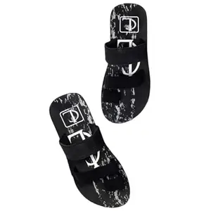 Men Slippers Comfortable Outdoor Slip On Open Toe Boys (BLACK, UK Footwear Size System, Adult, Men, Numeric, Medium, 6)