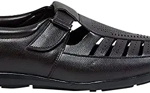MAX Men Solid Shoe Style Sandals ( SU21MFSS1074BROWN_40)