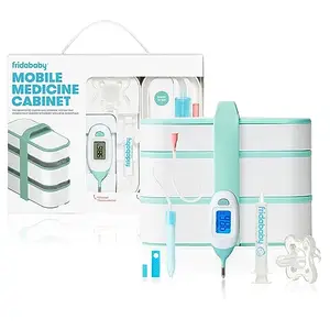Mobile Medicine Cabinet Travel Kit by Frida Baby | Portable Carrying Case Stocked with Wellness Essentials