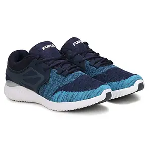 FUEL Trace Sports Shoes for Men, Lace-Up with Style & Comfort, Lightweight Anti Skid Shoe for Running, Walking, Gym, Trekking and Hiking, Casual Footwear for Gents Blue