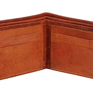 Shanti Enterprises Hand Made Leather Wallet(Brwon with Kashida Work)