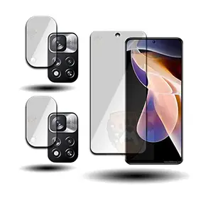 Xiaomi Redmi Note 11 Pro Plus Combo Pack of 1 Screen Guard and 2 Camera Lens (Protects from The Scratches)