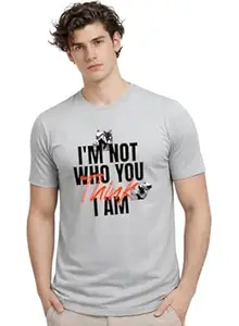 ADRO Mens Printed T-Shirt | Cotton Regular Fit Streetwear Tshirt | Trendy Graphic Design Casual T Shirt for College & Outings