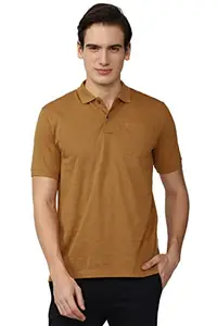 Van Heusen Men's Regular Fit Polo Shirt (VHKWARGFM77385_Yellow