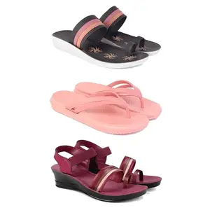 Women's Comfortable Sandal,Casual Lightweight Sandal for Everyday Wear for women'sREP-(COMBO-3)-1992-1975-1962-8-EURO-39