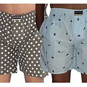 Regalia Procot Boxer Shorts for Men/Boys with One Side Pocket and Front Fly Opening, 100% Cotton Boxers