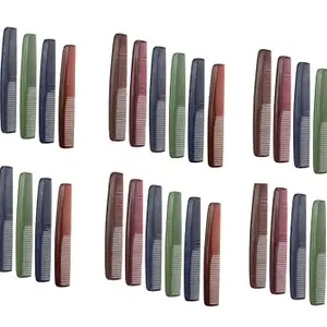 Jiyansh Traders Plastic 036 Piece Premium Plastic Raguler Plane Hair Comb For Both Men & Women, Boys & Girls (Multicolor12)