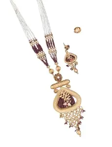 PAL FASHION'S Jewellery Set Kundan & Beads Studded Choker Necklace Set For Women 006-106