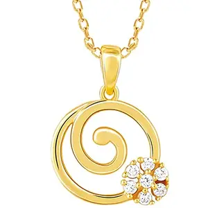 GIVA 925 Sterling Silver Golden Spiral Keepsake Pendant With Link Chain| Necklace to Gift Women & Girls | With Certificate of Authenticity and 925 Stamp | 6 Months Warranty*
