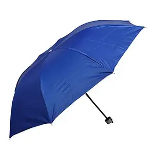 Fashion Sutra Polyester Folding Umbrella (Dark Blue_FSTPlain\Umbrelladark blue)