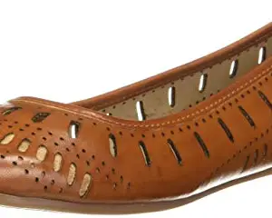 BATA Women Deep Laser Ballerina Brown Ballet Flats8 UK (41 EU) (5518708)