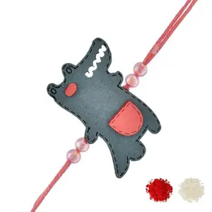 VOYLLA Playful Crocodile Colourful Kids Thread Rakhi For Kids|Rakhi Special|