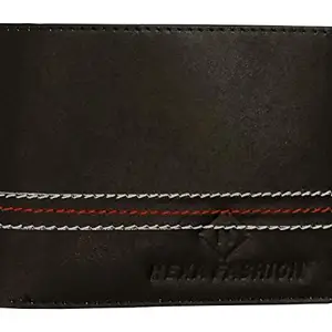 NEXA FASHION Men's Black Leather Wallet