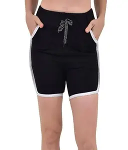Men Regular Solid Cotton Short (New boader Shorts_Black_L_bz)