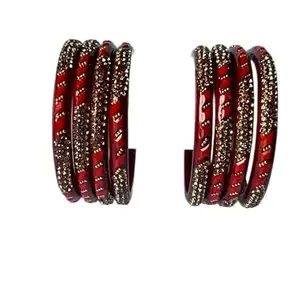 Karaavi Exquisite Glass Bangle Kada Set Elevate Your Style With Stunning Designs Perfect For Every Occasion, Pack Of 8 -B237
