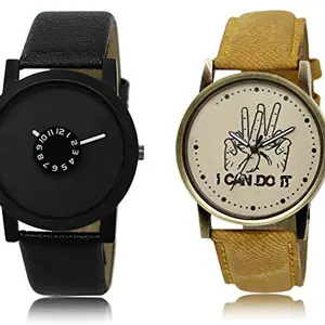 The Shopoholic Analog Black Silver Dial Watch(WAT-LR-234-236-CMB)