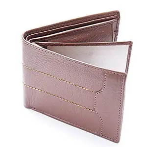 Laps of Luxury - Genuine Leather Premium Wallet Brown Color with 'K' Alphabet Key Chain Combo Pack