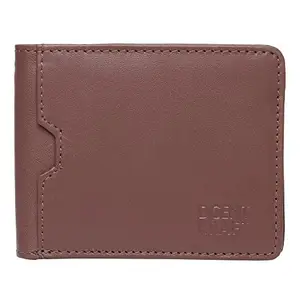 DCENT KRAFT Men's Slim Minimalist Leather Wallet,RFID Blocked Casual Pocket fit Green Genuine Leather Wallet for Boys (Brown)