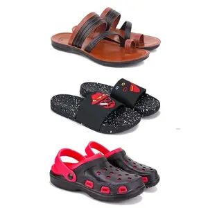Men's Sandals | Lightweight Wear| Stylish & Easy to Wear For Men's PCV-SAN-(3-COMBO)-3151-3034-3017-8
