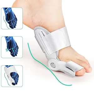 KLIFFOO Toe straightener bunion corrector for women & men 2 pcs splint with toe fracture support and foot support for pain relief toe separator Orthopedic Tight Fitting Band Support