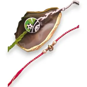 Ideaz unlimited Combo Kids Rakhi With Soccer Ball and Cute Bird Motif | Pack of 2 with 1 Roli Chawal for Rakshabandhan Celebration (ID126)