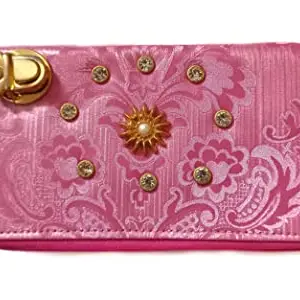 Women's Wallet Purse - Money and Card Organizer (Pink)