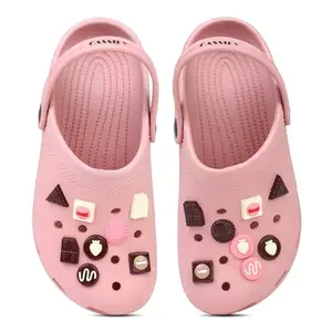 CASSIEY Latest Indoor & Outdoor Sandals Clogs | Comfortable Lightweight Clogs Sandal for Women's and Girls- Pink