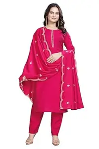 Women’s Kurta Pant & Embroidery Work Dupatta Set