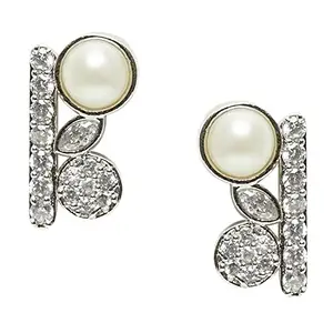 Voylla Elegant Pearly Whites Earrings