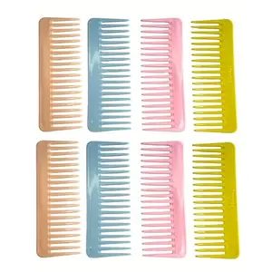 SIDHAV WEAR THE BLISS.. Sidhav Travel Wide Tooth Comb – Lightweight, Anti-Static Comb for On-the-Go Hair Styling For Girls, Women, Men (Set Of 8)
