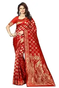 Shasmi Women's Banarasi Saree Pure Kanjivaram Silk Saree Soft new ladies 2026 Design Wear Pattu Sarees Latest Cotton Party Sari collections With Blouse Piece for Wedding sadi (PARI 72)